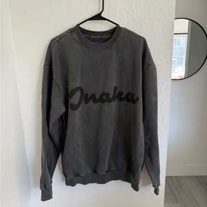 Inaka Power Men's Black Crewneck